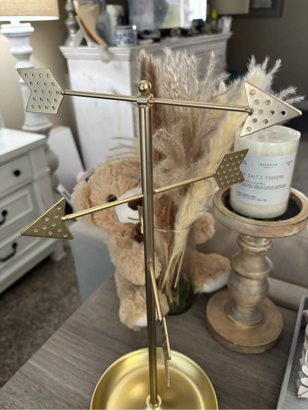 Umbra Loft 3-tier Gold Metal distinct Arrows jewelry tree organizer